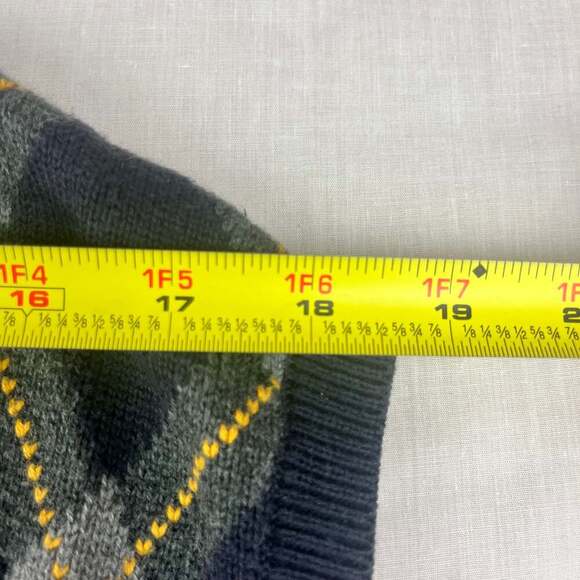 Tommy Hilfiger Vintage Golf Navy Cable Knit Sweater Vest Men's - Picture 5 of 9